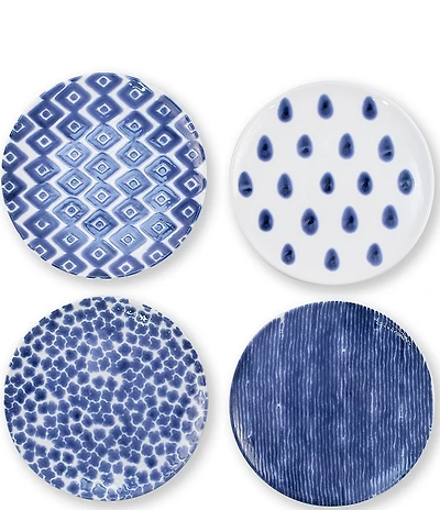 VIETRI Santorini Assorted Salad Plates Set of 4