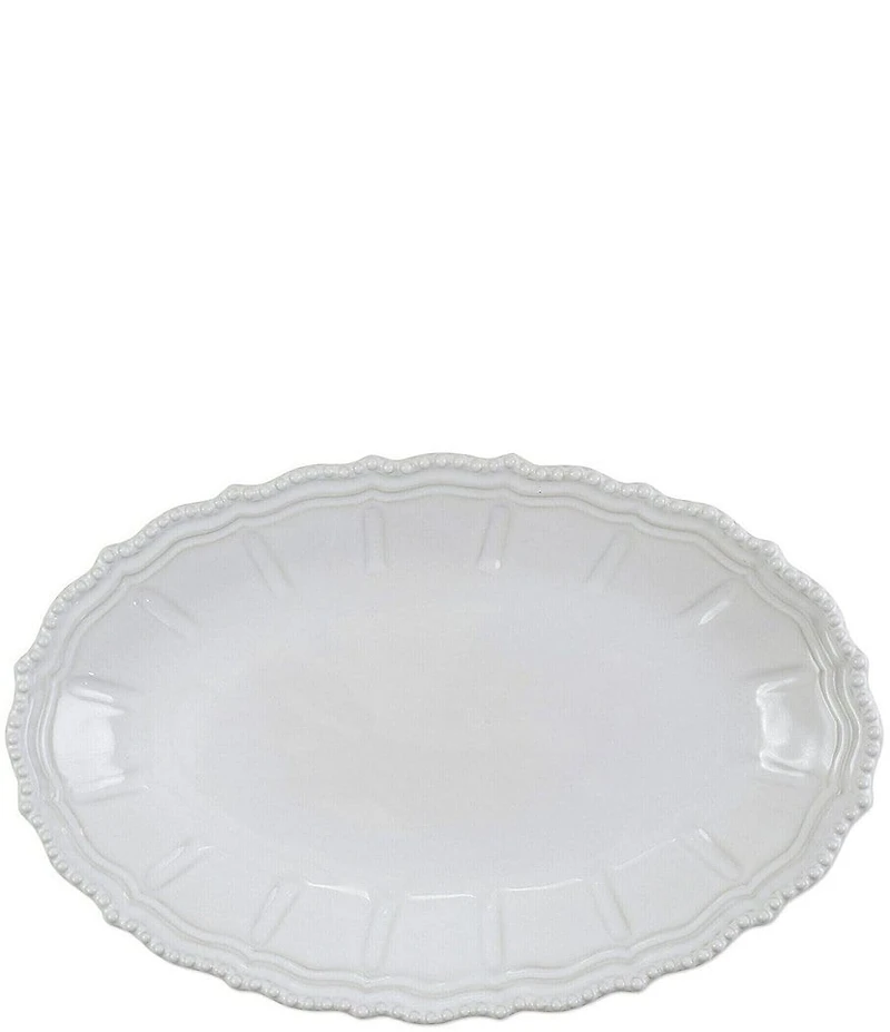 VIETRI Incanto Stone Baroque Large Oval Shallow Serving Bowl
