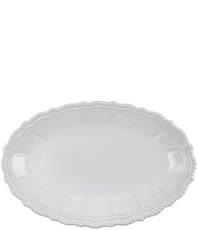 VIETRI Incanto Stone Baroque Large Oval Shallow Serving Bowl
