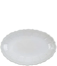 VIETRI Incanto Stone Baroque Large Oval Shallow Serving Bowl