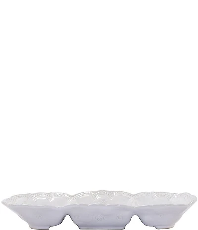 VIETRI Incanto Stone Lace Medium 3-Part Server