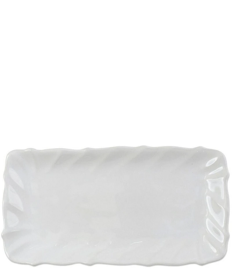 VIETRI Incanto Stone Ruffle Rectangular Tray