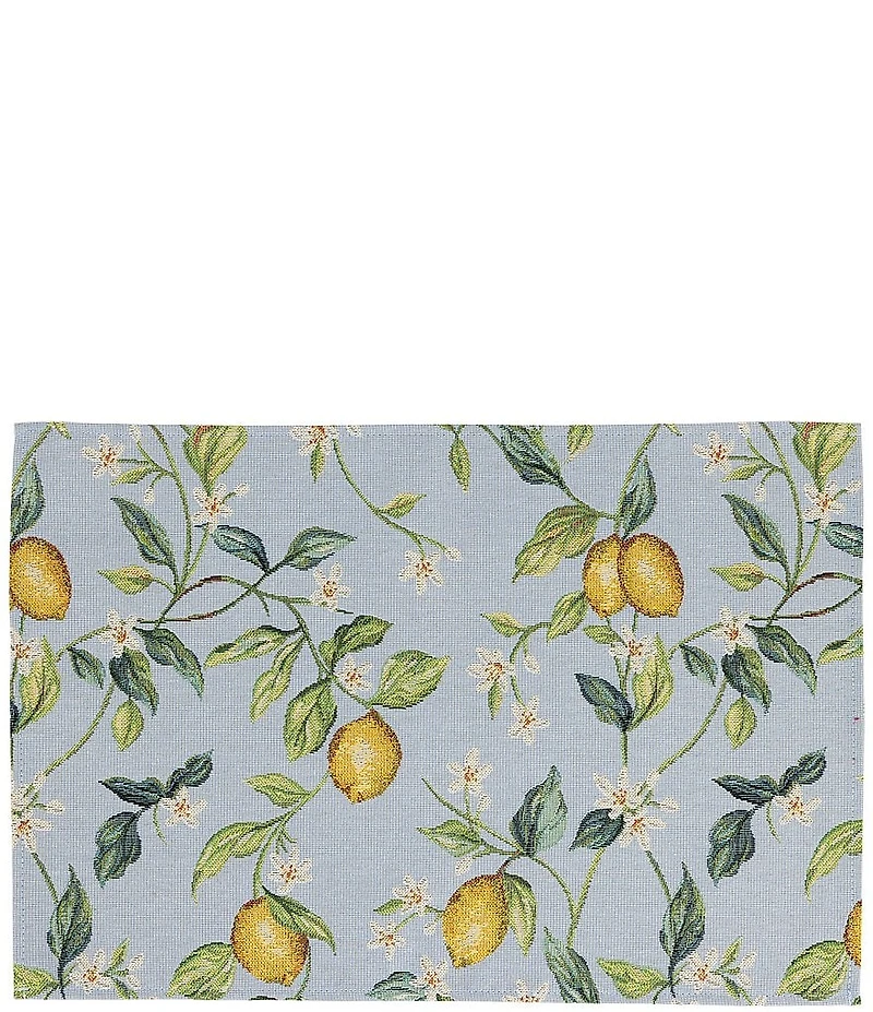 Vietri Tavola Lemons with Flowers Placemats, Set of 4