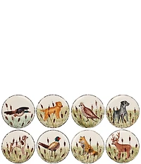 VIETRI Wildlife Assorted Canape Plates, Set of 8