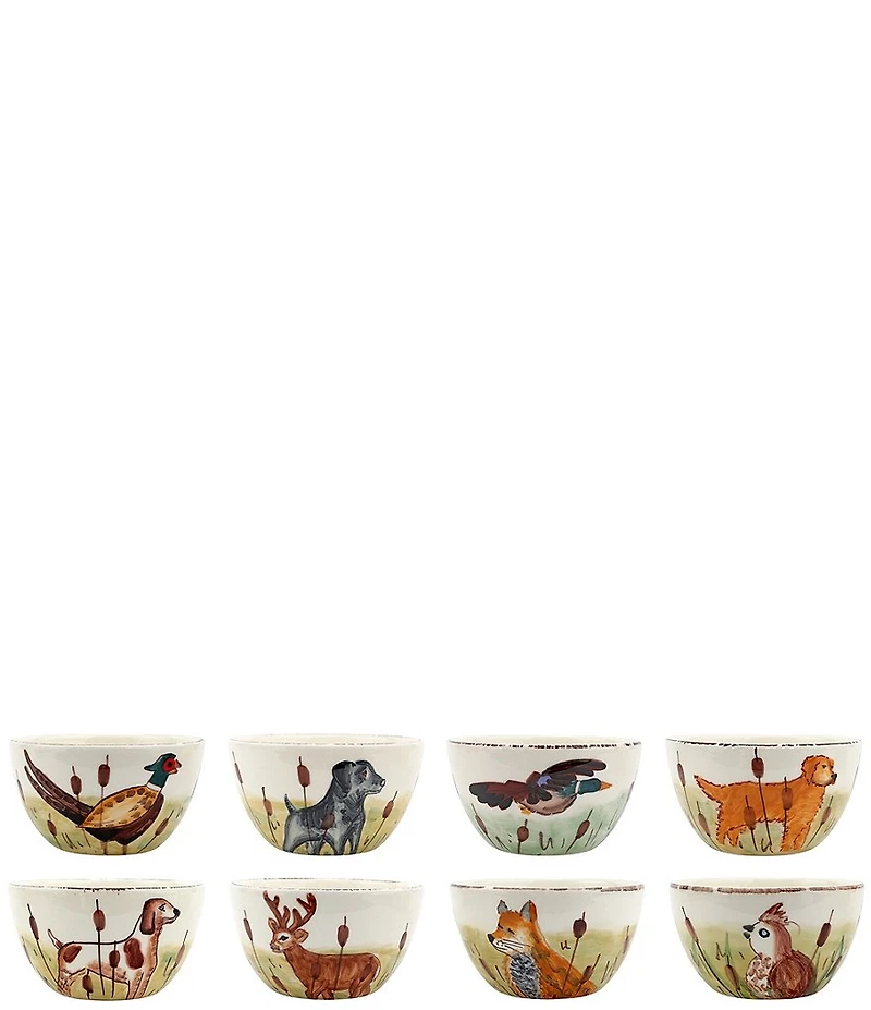 VIETRI Wildlife Assorted Cereal Bowls, Set of 8