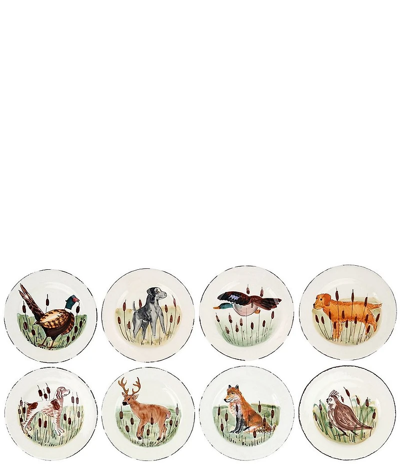 VIETRI Wildlife Assorted Salad Plates, Set of 8