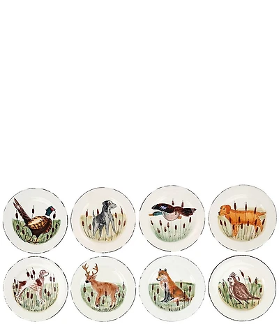 VIETRI Wildlife Assorted Salad Plates, Set of 8