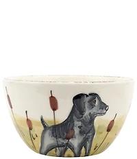 VIETRI Wildlife Black Hunting Dog Cereal Bowl