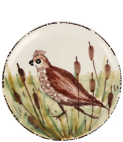 VIETRI Wildlife Quail Canape Plate