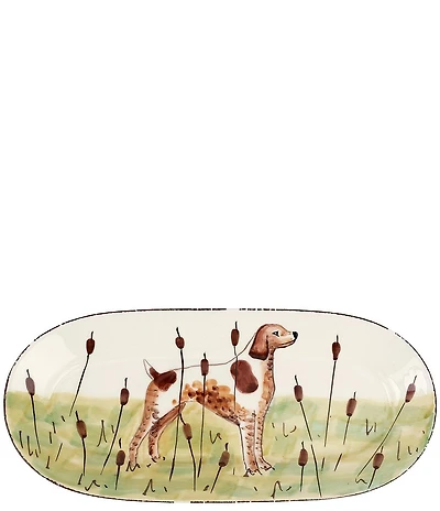 VIETRI Wildlife Spaniel Oval Platter