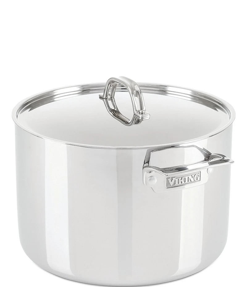 Viking 3-Ply Stainless Steel Stock Pot With Lid, 12-Quart