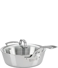 Viking Contemporary 3-Ply Stainless Steel 3.6 Quart Saute Pan with Lid