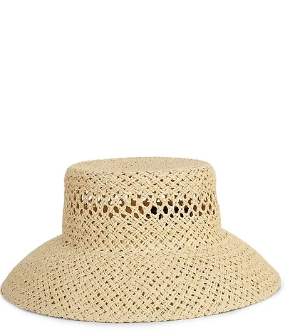 Vince Camuto Open Inset Band Down Brim Lamp Shade Straw Hat