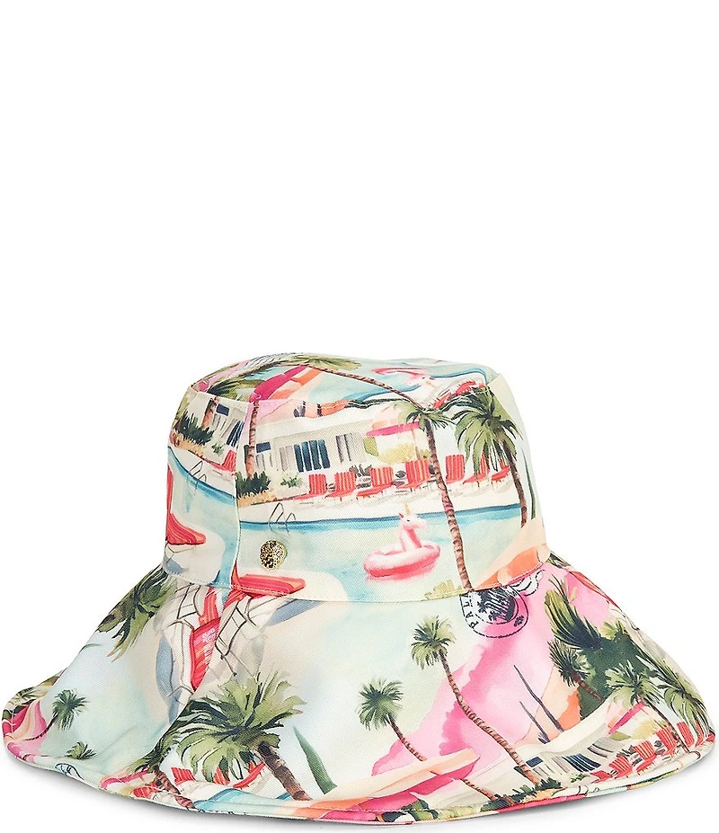 Vince Camuto Postcard Tropical Print Floppy Bucket Hat