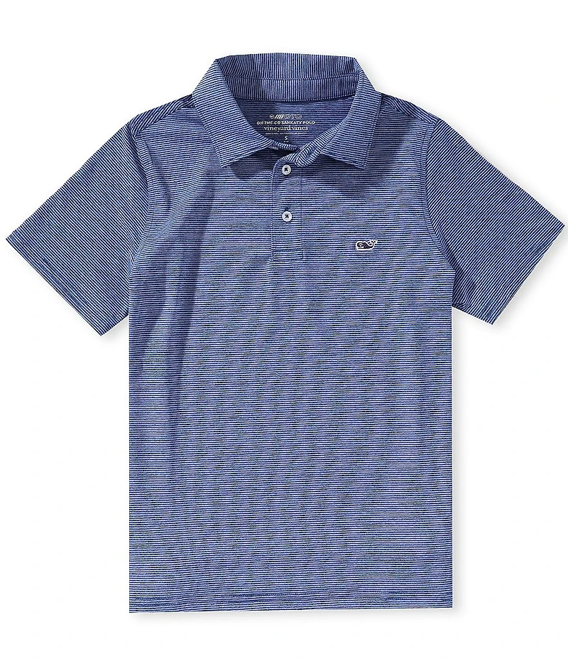 Vineyard Vines Big Boys Americana St. Jean Stripe Sankaty Polo Shirt