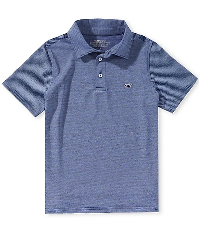Vineyard Vines Big Boys Americana St. Jean Stripe Sankaty Polo Shirt