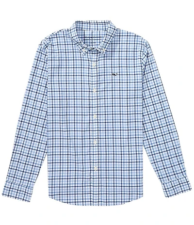 Vineyard Vines Big Boys Plaid Forepeak Featherweight Performance Shirt