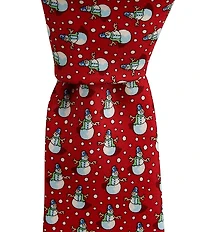 Vineyard Vines Big Boys Patterned Snowman Silk Tie