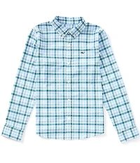 Vineyard Vines Big Boys Plaid Featherweight Long Sleeve Button Front Performance Sport Shirt