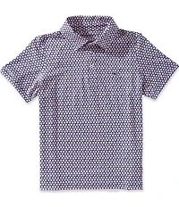 Vineyard Vines Big Boys Sankaty Baseball Print Short Sleeve Polo Shirt