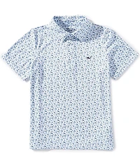 Vineyard Vines Big Boys Sankaty Sport Print Short Sleeve Polo Shirt