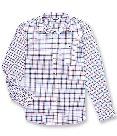 Vineyard Vines Bomb Pop Americana Featherweight Woven Plaid Performance Shirt