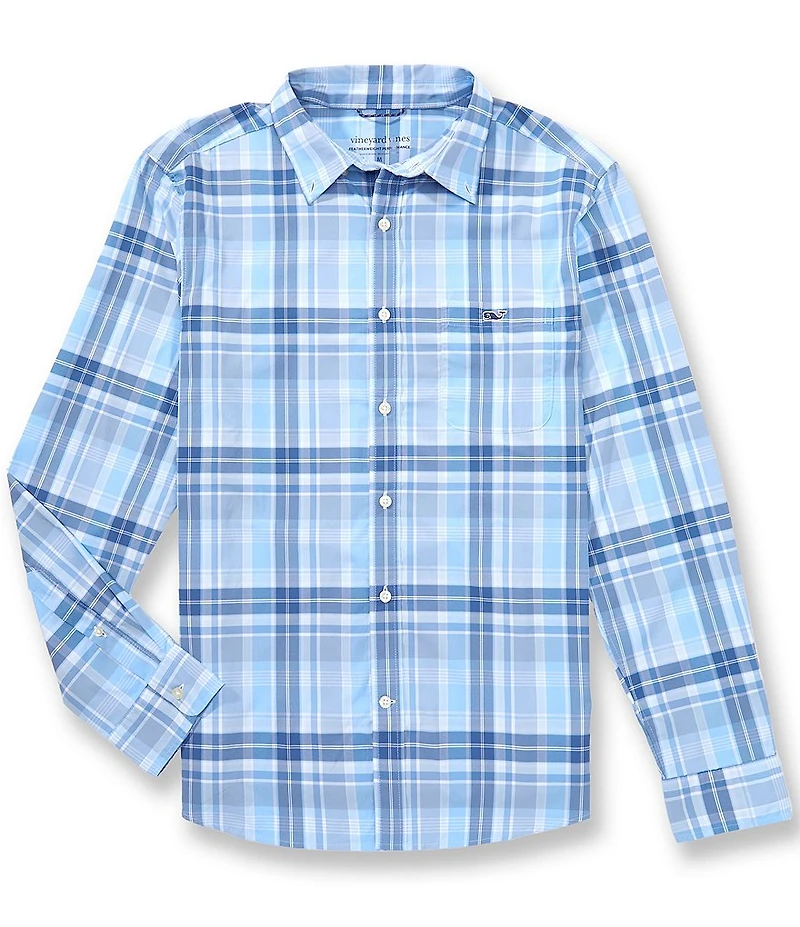Vineyard Vines Classic Fit Plaid Featherweight Performance Long Sleeve Woven Shirt