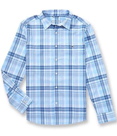 Vineyard Vines Classic Fit Plaid Featherweight Performance Long Sleeve Woven Shirt