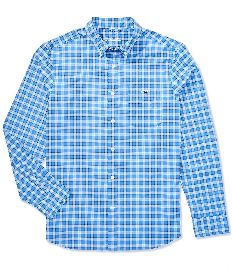 Vineyard Vines Duval Check Featherweight Performance Stretch Long Sleeve Woven Shirt