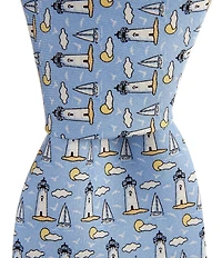 Vineyard Vines Edgartown Lighthouse Print Silk Tie