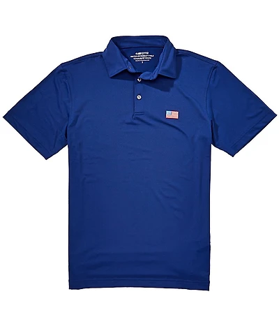 Vineyard Vines Golf Sankaty Americana Performance Short Sleeve Polo Shirt