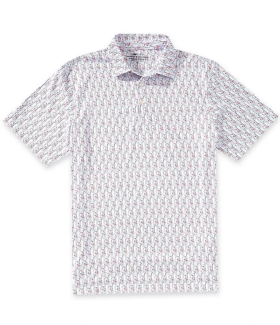 Vineyard Vines Golf White Performance Sankaty Short Sleeve Polo Shirt
