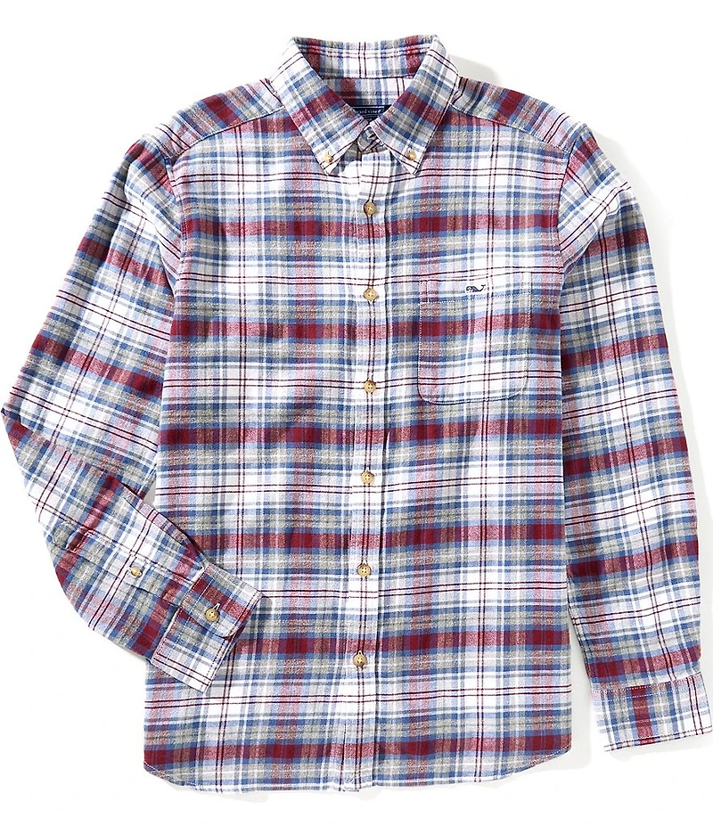 Vineyard Vines Great Point Plaid Flannel Long Sleeve Woven Shirt