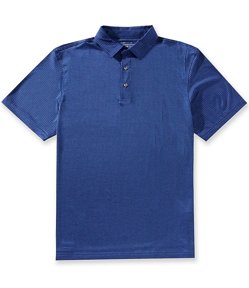 Vineyard Vines Houndstooth Sankaty Performance Stretch Short Sleeve Polo Shirt