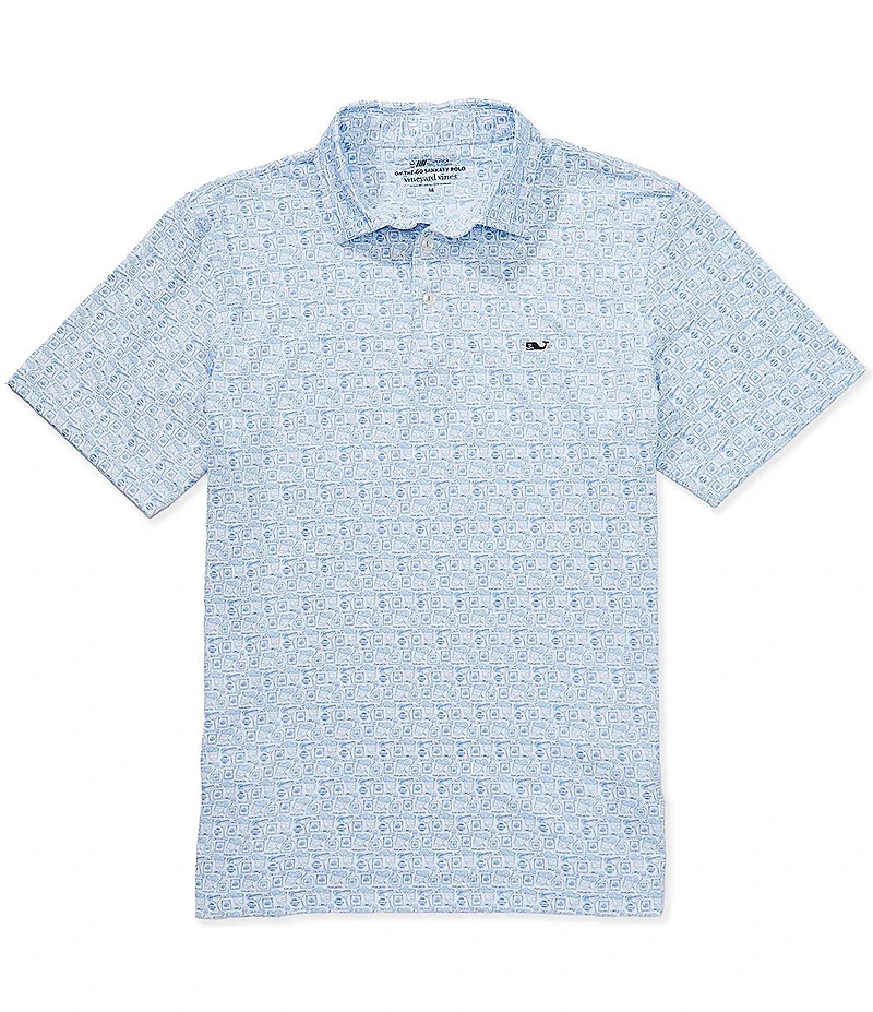 Vineyard Vines Micro Margarita Performance Short Sleeve Polo Shirt