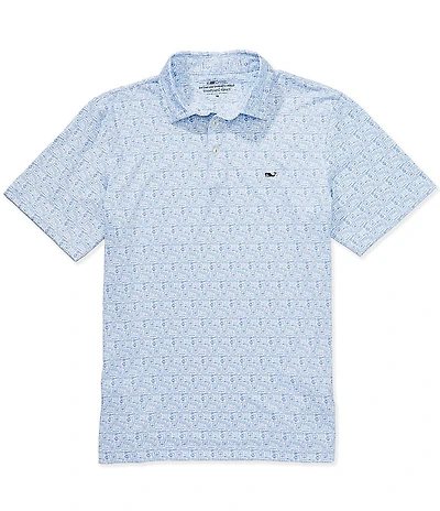 Vineyard Vines Micro Margarita Performance Short Sleeve Polo Shirt
