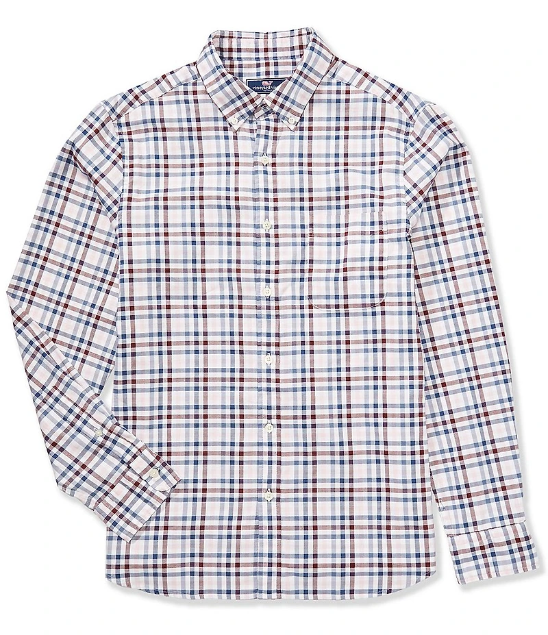 Vineyard Vines Monomoy Tattersall Oxford Long Sleeve Woven Shirt