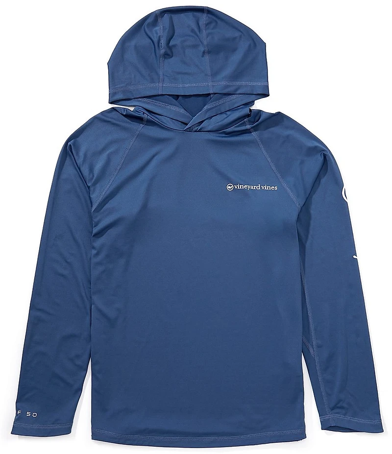 Vineyard Vines New Whale Dot Performance Stretch Hoodie T-Shirt