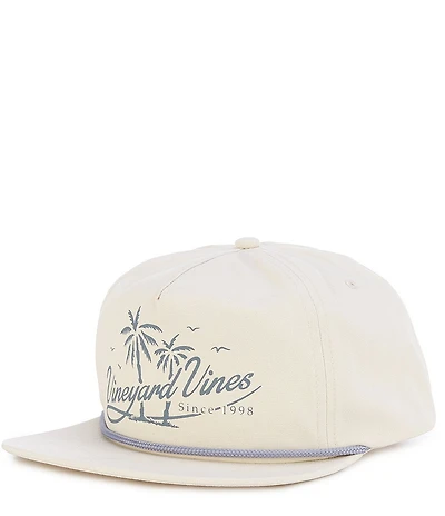Vineyard Vines Palm Tree Scenic Flat Brim Hat