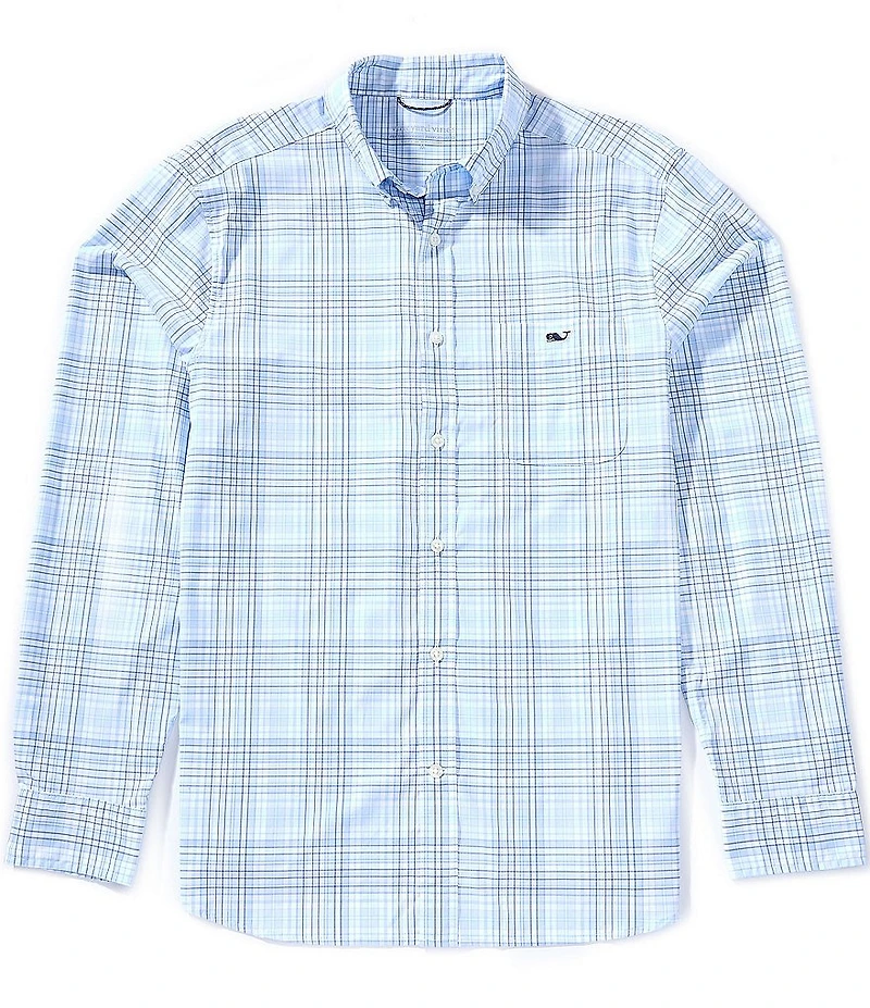 Vineyard Vines Plaid Featherweight Performance Stretch Long Sleeve Woven Shirt