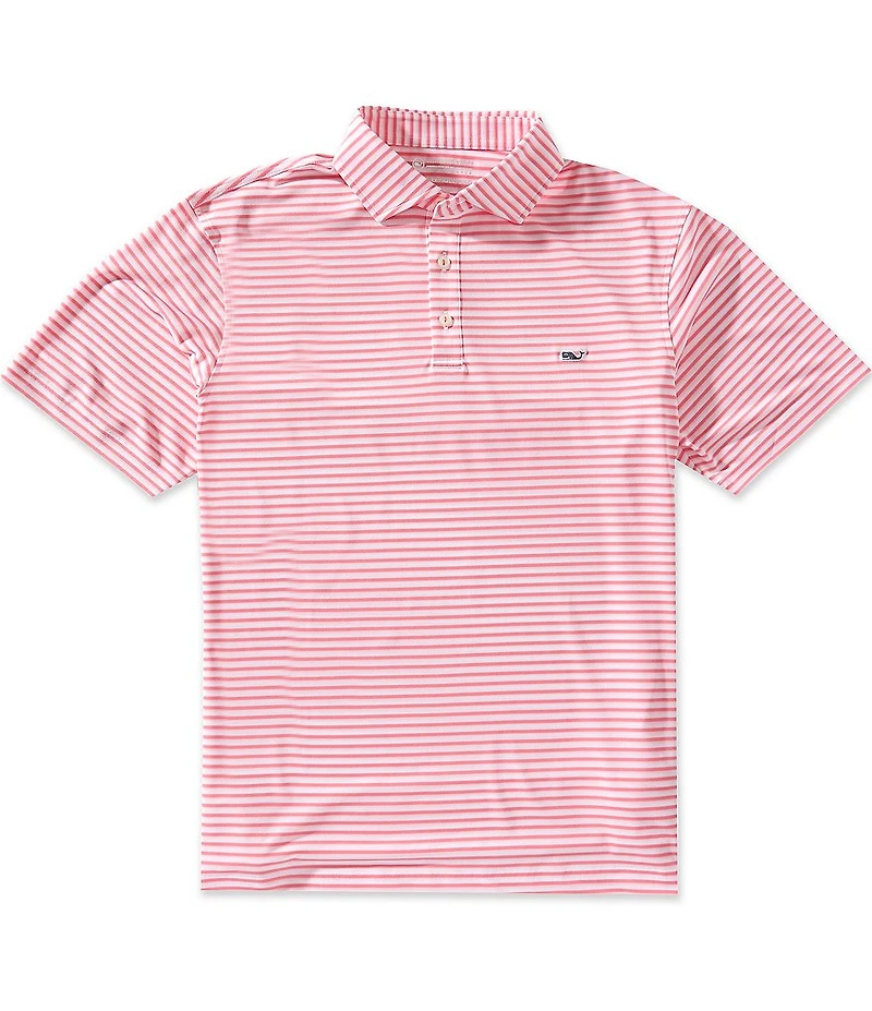 Vineyard Vines Sankaty Striped Pique Short Sleeve Polo Shirt