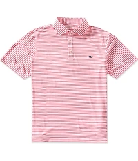 Vineyard Vines Sankaty Striped Pique Short Sleeve Polo Shirt