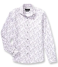 Visconti Abstract Diamond Print Long Sleeve Woven Shirt