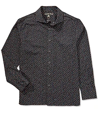 Visconti Arrow Print Long Sleeve Woven Shirt