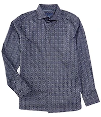 Visconti Basketweave Long Sleeve Woven Shirt