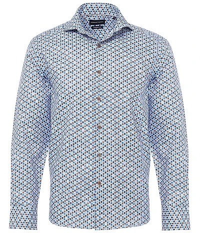 Visconti Big & Tall Allover Print Long Sleeve Woven Shirt