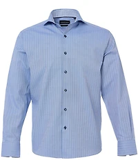 Visconti Big & Tall Herringbone Long Sleeve Woven Shirt