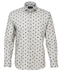 Visconti Big & Tall Mini Gingham Acorn Print Woven Shirt