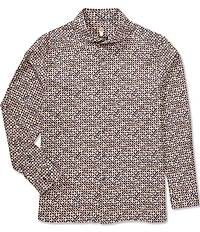 Visconti Diamond Splash Geo Print Long Sleeve Woven Shirt