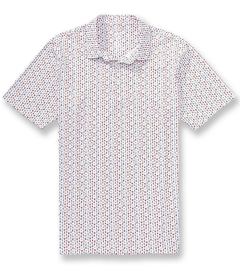 Visconti Drinks Print Short Sleeve Polo Shirt